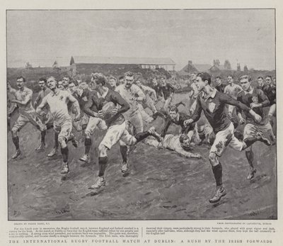 The International Rugby Football Match at Dublin, a Rush by the Irish Forwards by Frank Dadd